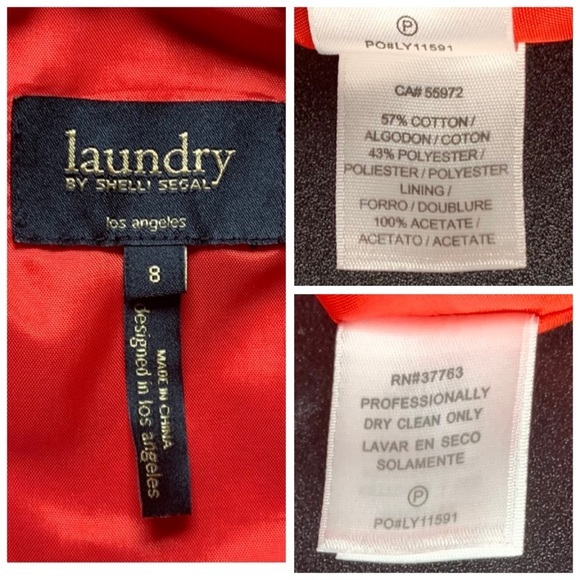 Laundry by Shelli Segal orange beaded sleeveless sheath dress. - Picture 16 of 16